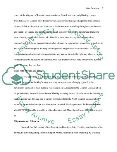 Otto von Bismarck as a Statesman