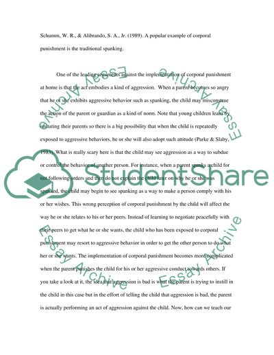 Corporal Punishment and Abuse of Children