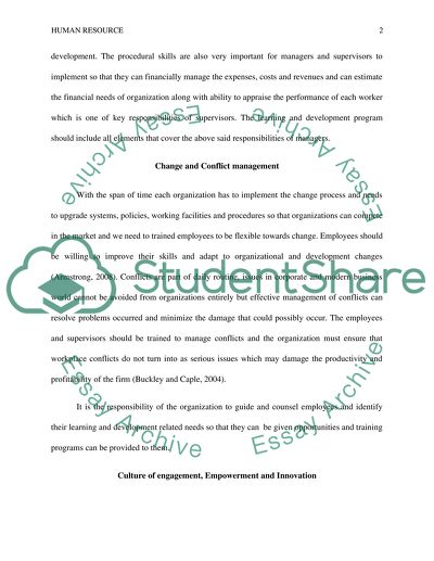 Employee Training and Development