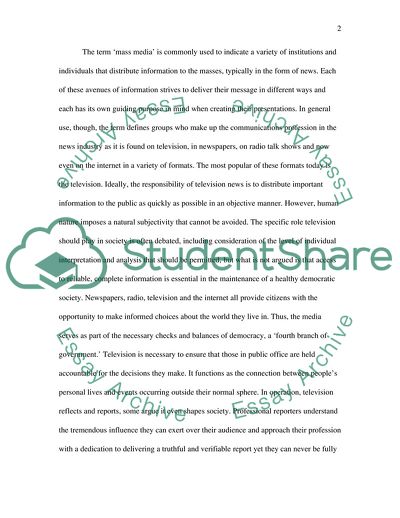 Television - Does It Give Us the Truth