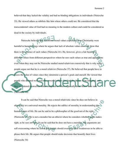 Arendts and Nietzsches Views