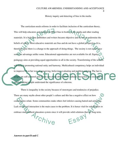 Cultural Awareness, Understanding, and Acceptance