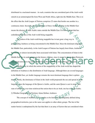 The Formation of the Arab World as a Mappable Territorial Entity