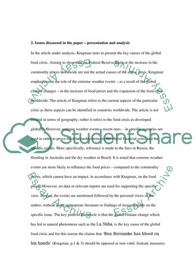 The Poverty in the World