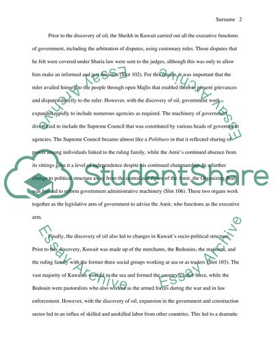 Political Kuwait before and after oil