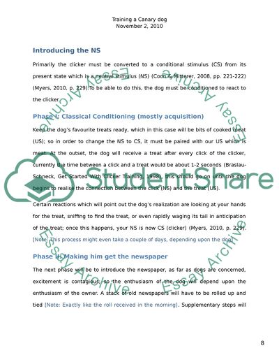 Training a Canary Dog