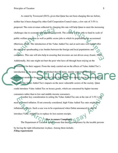 Principles of Taxation - Qatar