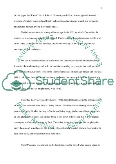 Failure of Marriage in the United States