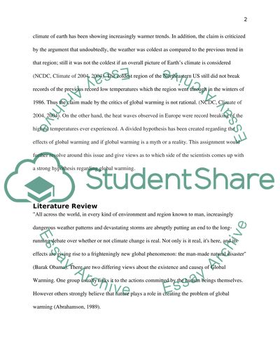 Global Warming: Truth or Myth