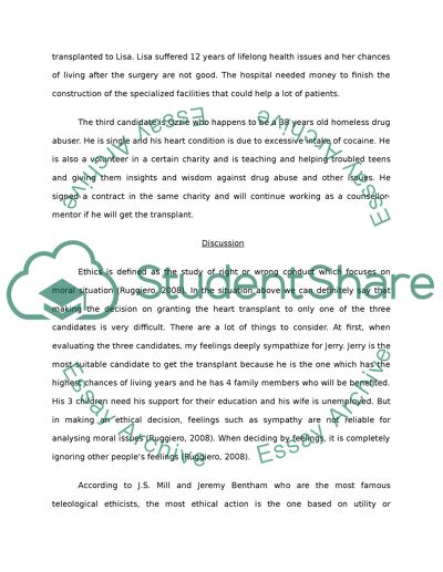 Memo on Granting Heart Transplants