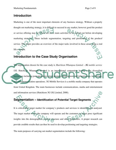 Marketing Fundamentals Analysis