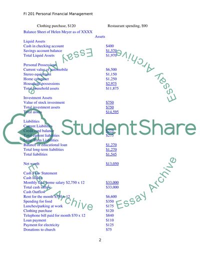 Personal Financial Management