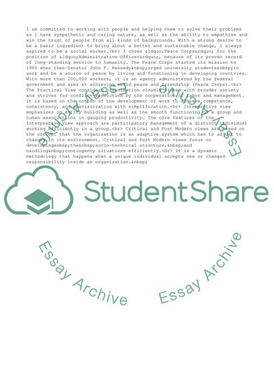Organizational Socialization Mini Ethnography