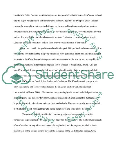 Impact of Transnational Diasporas on Canadian Literature