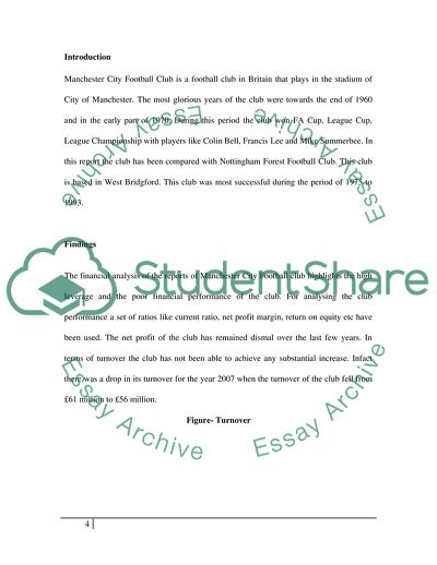 The Financial Performance of Manchester City Football Club