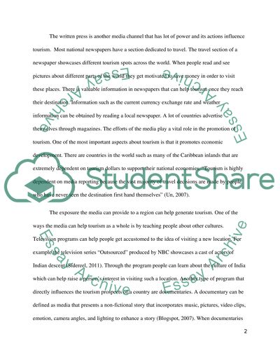 Tourism and the media