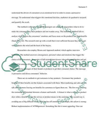 EMOTIONS AND HOW COMPANIES UNDERSTAND AND USE IT TO INFLUENCE ON CONSUMER BEHAVIOUR