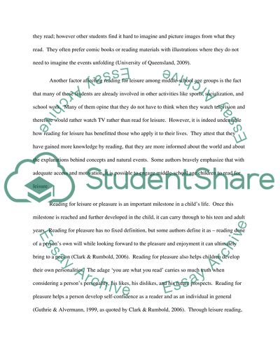 Strategies for Encouraging Reading for Leisure