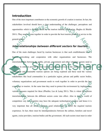Interrelationships between Different Sectors of Tourism