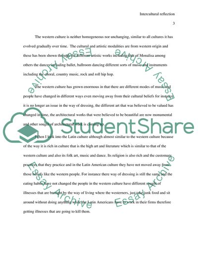 Intercultural Reflection