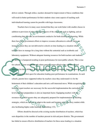 Analysis of Teacher Strike