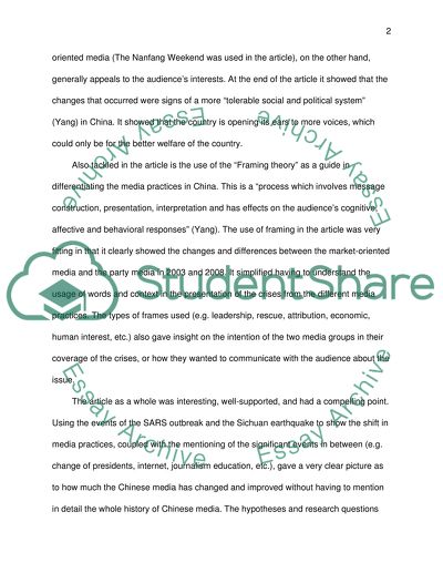 Project One: Peer Article Review