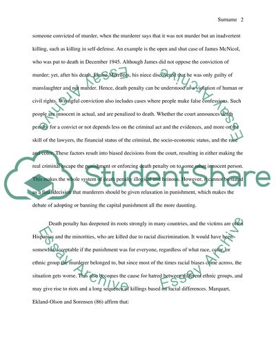 Capital Punishment Is Cruel