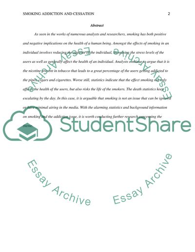 Smoking Addiction and Cessation