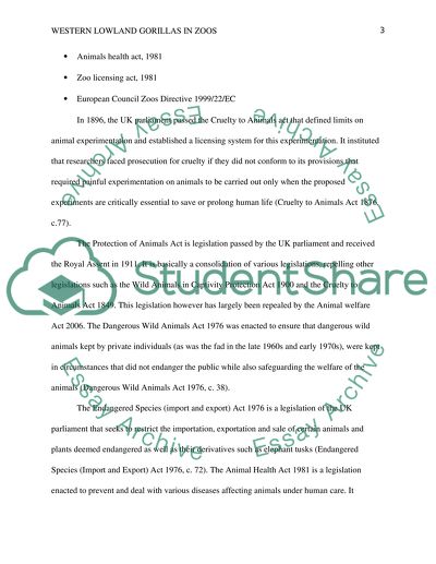 Case study - legislation and security in zoos