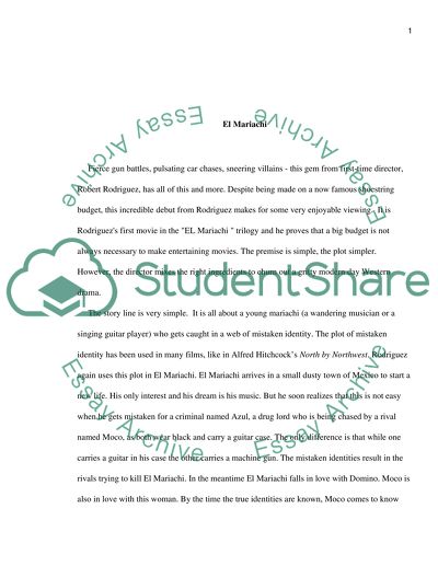 In depth alnalysis of El Mariachi