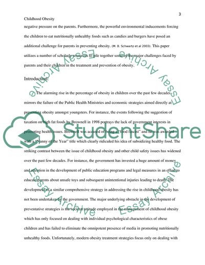 Childhood Obesity: Parents Challenges