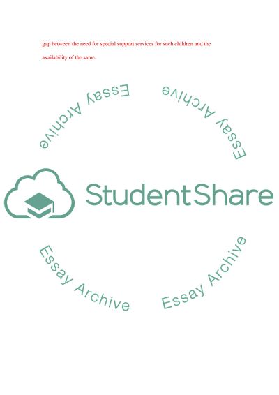 The Provision of Educational Services to Children with Autism