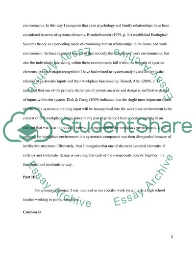 The analysis of teaching service