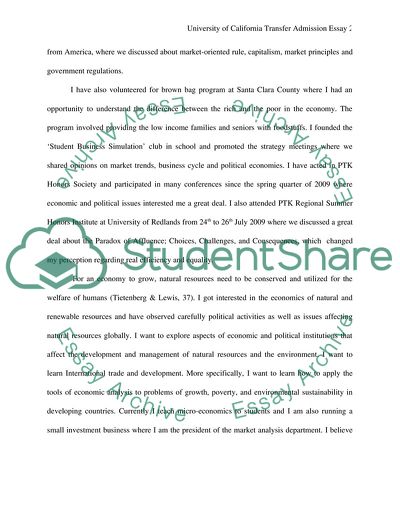 University of California Transfer