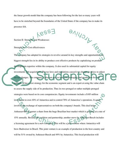 Anheur Busch SWOT Analysis