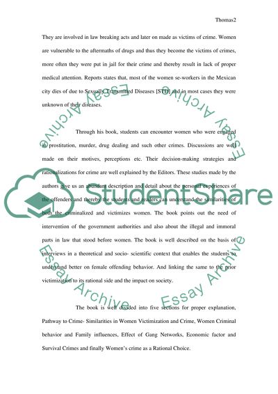 In Her Own Words: Women Offenders View on Crime and Victmization by Alarid and Cromwell