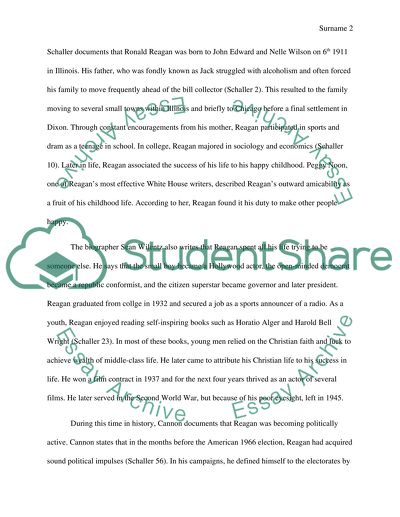 Ronald Reagan work in Cannon, Diggin