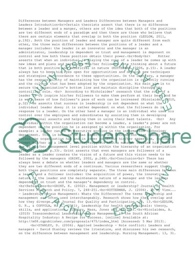 3 key differences between managers and leaders