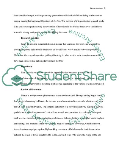 Terrorism Waves In America