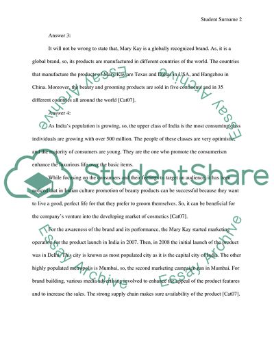 Positioning Statement of Mary Kay