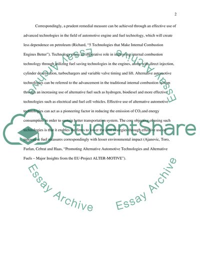 Automotive Technologies and the Environment