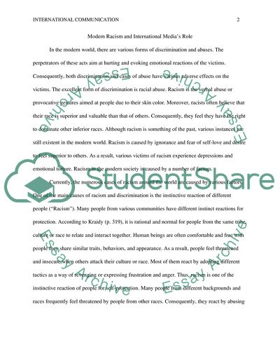 Modern Racism and International Medias Role