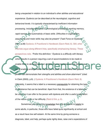 Dyslexia as a Life-Span Disabling Phenomenon