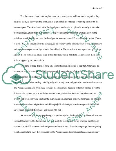 Immigration and America: Whats the problem Explain your view in detail