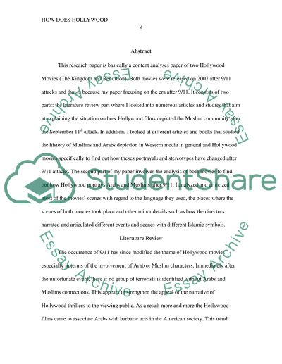How does Hollywood movies portray Muslims and Arabs after 9/11 Content Analysis of The Kingdom and Rendition