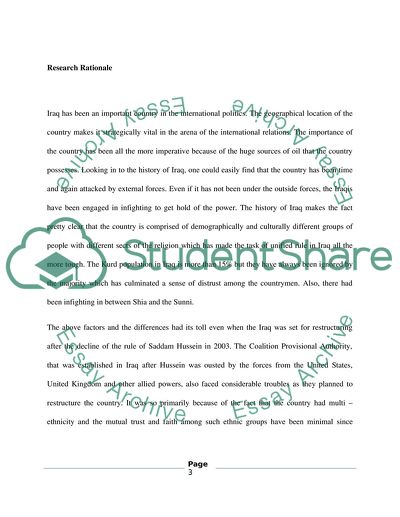 The Dilemma of State Building in Iraq