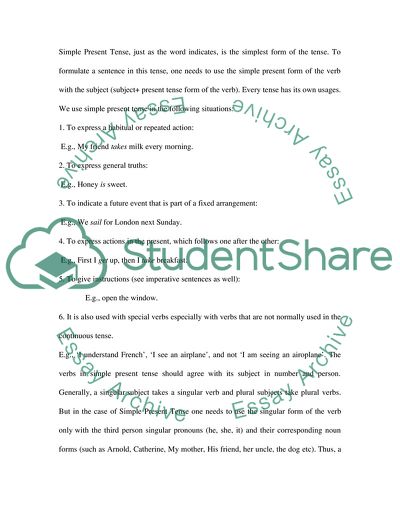 Concepts and Usage of Simple Present Tense for Describing Habitual Actions