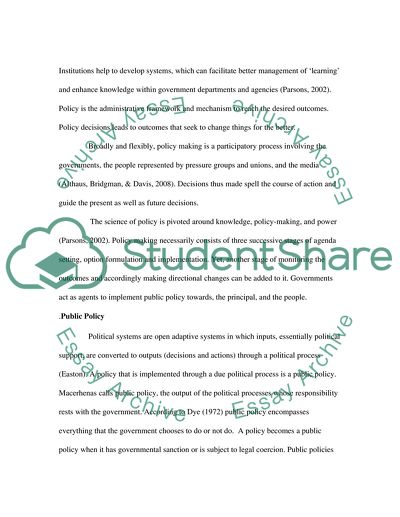 Policy Analysis and Rationality