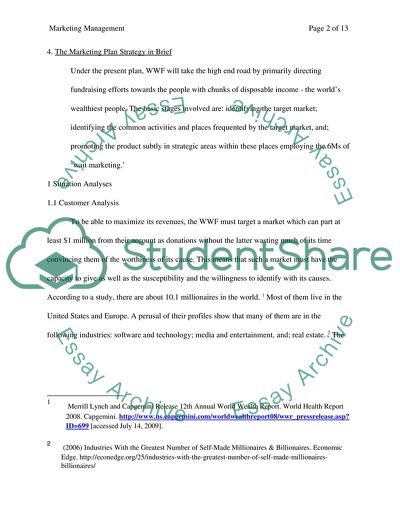 Marketing Plan for World Wildlife Fundraising With $1 Million Budget