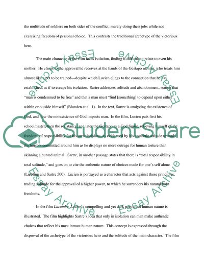 Sartre and Lacombe Lucien